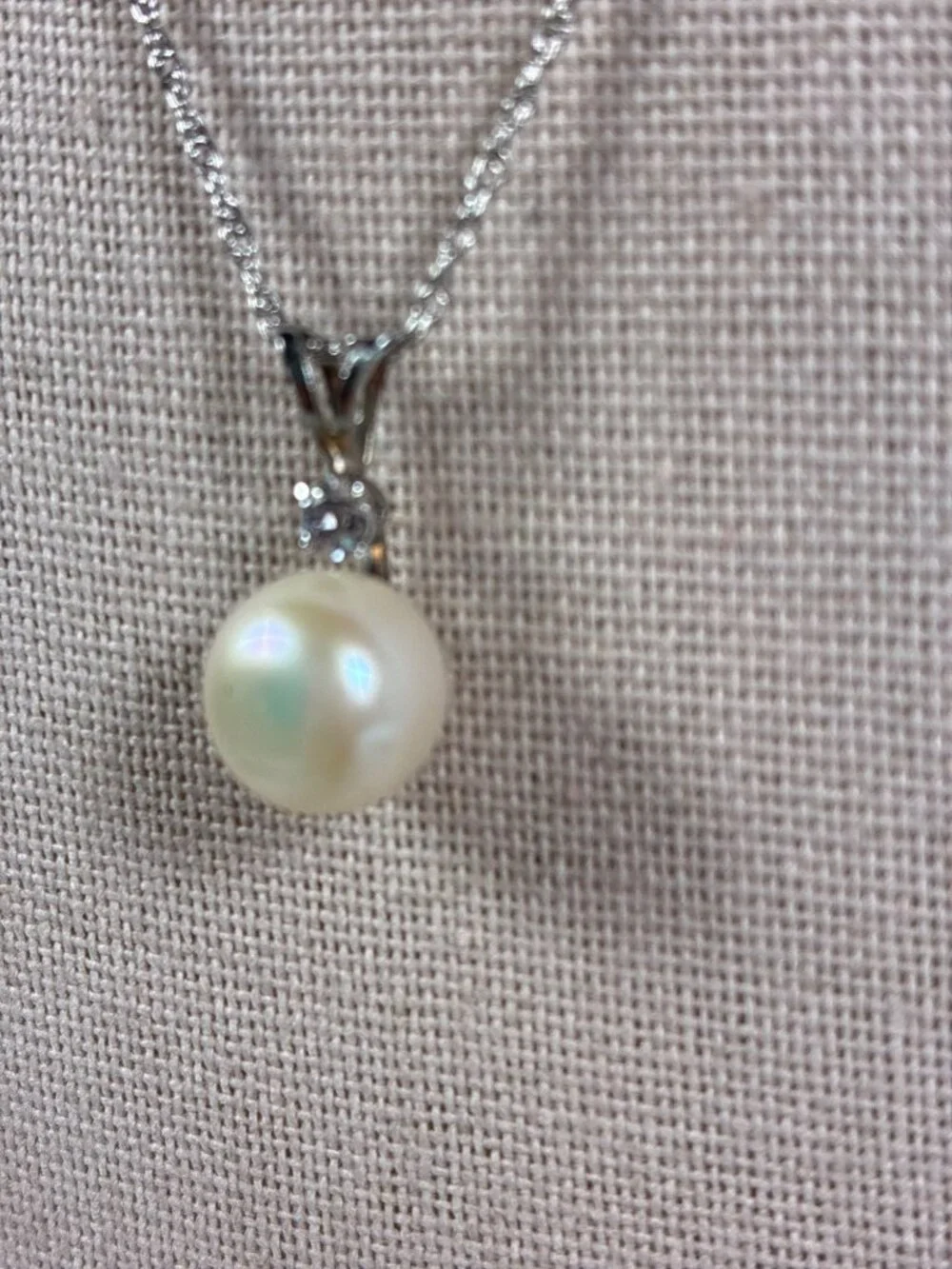 Sterling Silver Pearl & White Topaz Jewelry Set - Picture 8 of 14
